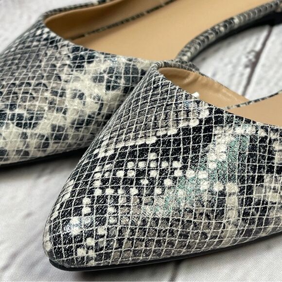 A NEW DAY snakeskin print point toe flats shoes NEW, size 7.5 - Picture 2 of 9